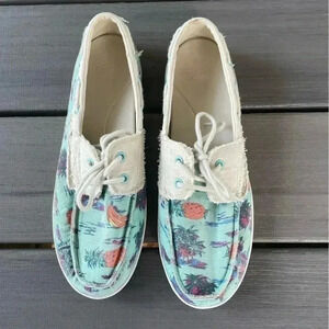 Sanuk‎ Women’s Tropical Sailaway Sea Hawaiian Shoes Sz. 9.5